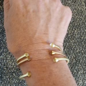 Kendra Scott open cuff bracelet trio rose gold and gold tone
